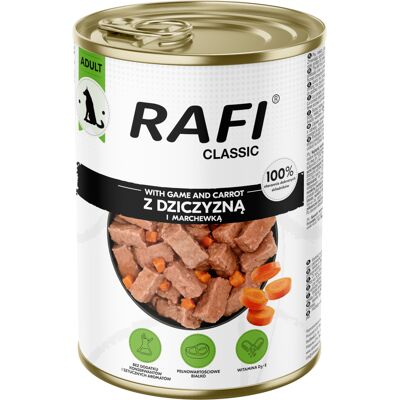 Rafi Dog, 6 x 1240 g - Dziczyzna Rafi Dog, 6 x 1240 g - Dziczyzna