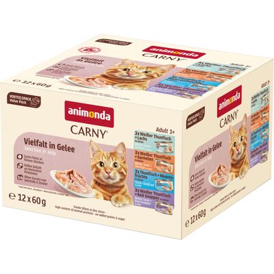 Animonda Carny Adult Feine Fillets, w galarecie, 12 x 60 g - Pakiet mieszany (4 smaki) Animonda Carny Adult Feine Fillets, w galarecie, 12 x 60 g - Pakiet mieszany (4 smaki)