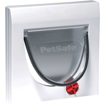 PetSafe Biała 4-wschodowa klapa dla kota z tunelem - Drzwi dla kota PetSafe Biała 4-wschodowa klapa dla kota z tunelem - Drzwi dla kota
