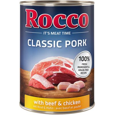 Rocco Classic Pork, 6 x 400 g - Wołowina i kurczak Rocco Classic Pork, 6 x 400 g - Wołowina i kurczak