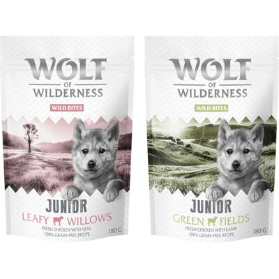 Przysmaki dla szczeniąt od Little Wolf of Wilderness - Jagnięcina & Kurczak, Cielęcina & Kurczak - Bez zbóż - Wyprodukowane w Niemczech Przysmaki dla szczeniąt od Little Wolf of Wilderness - Jagnięcina & Kurczak, Cielęcina & Kurczak - Bez zbóż - Wyprodukowane w Niemczech