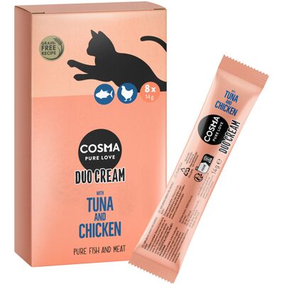 Korzystny pakiet Cosma DUO Cream, 24 x 14 g - Kaczka i kurczak Korzystny pakiet Cosma DUO Cream, 24 x 14 g - Kaczka i kurczak