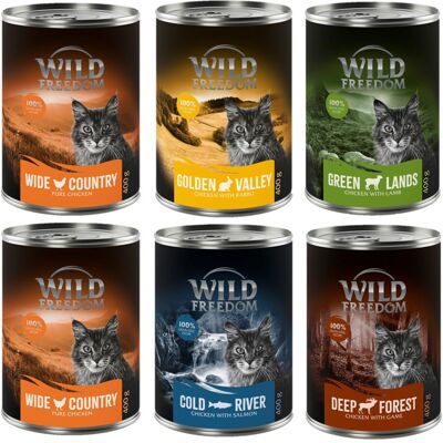 Wild Freedom Dorosła Mieszana Paczka - 6 x 400g - Bez zbóż Karma dla kotów Wild Freedom Dorosła Mieszana Paczka - 6 x 400g - Bez zbóż Karma dla kotów