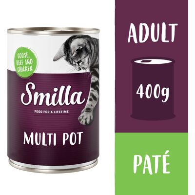 Megapakiet Smilla Mixed Meat Pot, 24 x 400 g - Gęsina, wołowina i kurczak Megapakiet Smilla Mixed Meat Pot, 24 x 400 g - Gęsina, wołowina i kurczak