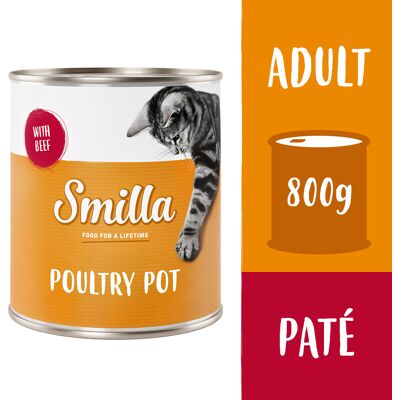 Smilla Puszki z drobiem, 6 x 800 g - Drób z wołowiną Smilla Puszki z drobiem, 6 x 800 g - Drób z wołowiną