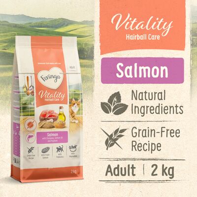Feringa Vitality Hairball Care dla kotów z łososiem - 2kg Feringa Vitality Hairball Care dla kotów z łososiem - 2kg