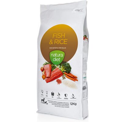 Natura Diet Ryba i Ryz - Karma dla psów - 12 KG Natura Diet Ryba i Ryz - Karma dla psów - 12 KG