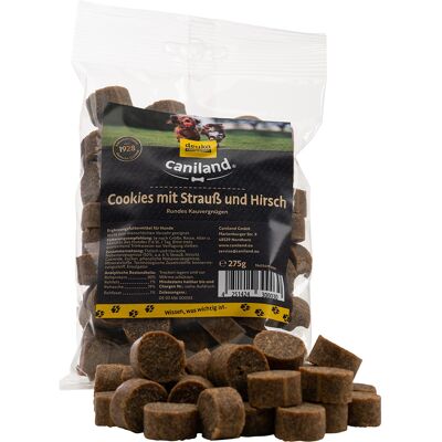 Caniland ciasteczka ze strusia i jelenia - 3 x 275 g Caniland ciasteczka ze strusia i jelenia - 3 x 275 g
