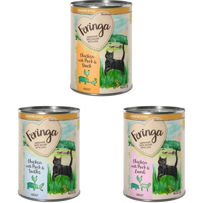 Feringa Country Style Menu, 6 x 400 g - Pakiet mieszany II: kaczka, jagnięcina, czarniak Feringa Country Style Menu, 6 x 400 g - Pakiet mieszany II: kaczka, jagnięcina, czarniak