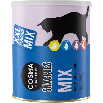 Cosma snackies XXL Maxi Tube, przysmak liofilizowany - Mix 160 g (4 smaki) Cosma snackies XXL Maxi Tube, przysmak liofilizowany - Mix 160 g (4 smaki)