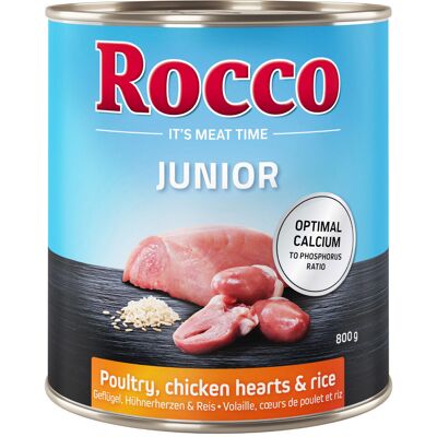Rocco Junior, 6 x 800 g - Drób i serca kurze z ryżem Rocco Junior, 6 x 800 g - Drób i serca kurze z ryżem