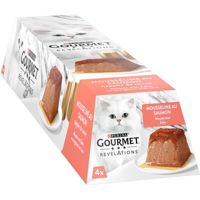 12 + 4 gratis! Gourmet Revelations, karma mokra dla kota, 16 x 57 g - Mus, łosoś 12 + 4 gratis! Gourmet Revelations, karma mokra dla kota, 16 x 57 g - Mus, łosoś