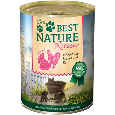 Best Nature Kitten, 6 x 400 g - Serca drobiowe i ryż Best Nature Kitten, 6 x 400 g - Serca drobiowe i ryż