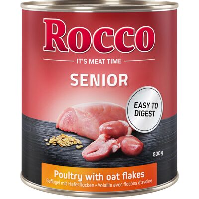 Rocco Senior, 6 x 800 g - Drób z płatkami owsianymi Rocco Senior, 6 x 800 g - Drób z płatkami owsianymi