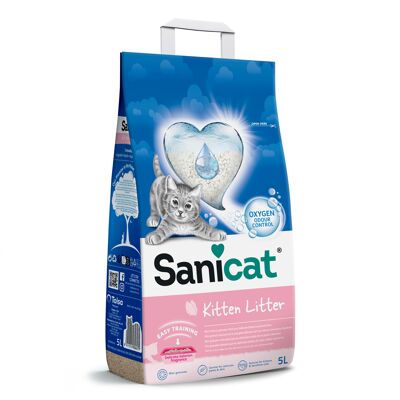 Sanicat Kitten, żwirek dla kociąt i młodych kotów - 5 L Sanicat Kitten, żwirek dla kociąt i młodych kotów - 5 L