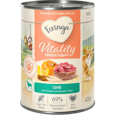 Feringa Vitality Wsparcie odporności Jagnięcina 400g - Karma dla kota Feringa Vitality Wsparcie odporności Jagnięcina 400g - Karma dla kota