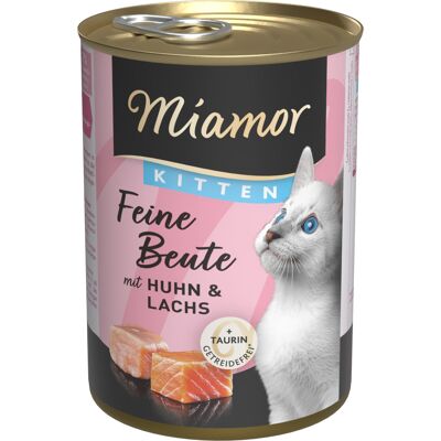Miamor Feine Beute Kociątko - Kurczak, Łosoś - 12 x 400 g Miamor Feine Beute Kociątko - Kurczak, Łosoś - 12 x 400 g