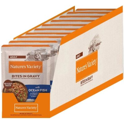 Nature’s Variety Nature's Variety Bites Adult w sosie, 22 x 85 g - Ryba morska Nature’s Variety Nature's Variety Bites Adult w sosie, 22 x 85 g - Ryba morska