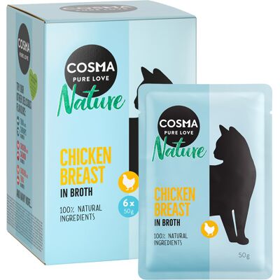Cosma Nature, saszetki, 6 x 50 g - Pierś z kurczaka Cosma Nature, saszetki, 6 x 50 g - Pierś z kurczaka