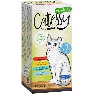 Karma mokra Catessy - Mieszany pakiet w sosach i pâté Karma mokra Catessy - Mieszany pakiet w sosach i pâté