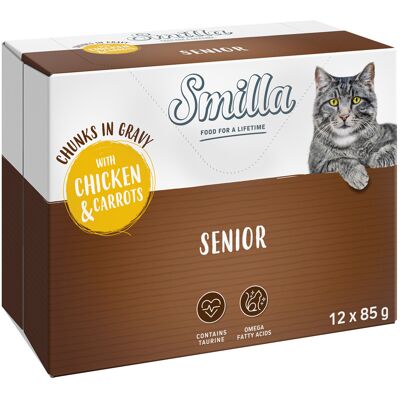 Smilla Senior kurczak i marchew w sosie - 24 x 85g Smilla Senior kurczak i marchew w sosie - 24 x 85g