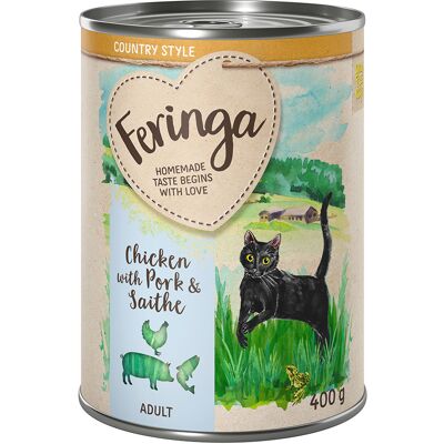 Feringa Country Style Menu, 6 x 400 g - Kurczak, czarniak, wieprzowina Feringa Country Style Menu, 6 x 400 g - Kurczak, czarniak, wieprzowina