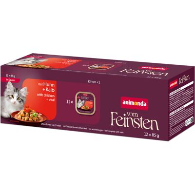 Animonda Vom Feinsten Kitten w sosie, 12 x 85 g - Kurczak i cielęcina Animonda Vom Feinsten Kitten w sosie, 12 x 85 g - Kurczak i cielęcina