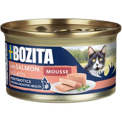 Bozita Mousse Postbiotics, 12 x 85 g - Łosoś Bozita Mousse Postbiotics, 12 x 85 g - Łosoś
