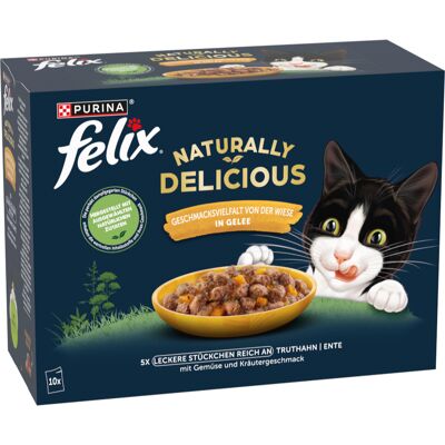 Felix Naturally Delicious Mokra karma dla kotów - 20 opakowań kurczak i wołowina Felix Naturally Delicious Mokra karma dla kotów - 20 opakowań kurczak i wołowina