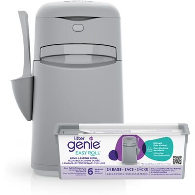 Litter Genie EasyRoll pojemnik na zużyty żwirek, szary - LitterLocker® Easy Roll, szary (z 1 kasetą) Litter Genie EasyRoll pojemnik na zużyty żwirek, szary - LitterLocker® Easy Roll, szary (z 1 kasetą)