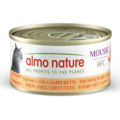 Almo Nature HFC Cat Mousse, 6 x 70 g - Tuńczyk z krewetkami Almo Nature HFC Cat Mousse, 6 x 70 g - Tuńczyk z krewetkami
