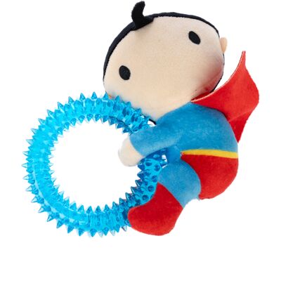 WARNER BROS DC Superman zabawka dla psa z pierścieniem - Dł. x szer. x wys.: ok. 17 x 16 x 5 cm WARNER BROS DC Superman zabawka dla psa z pierścieniem - Dł. x szer. x wys.: ok. 17 x 16 x 5 cm