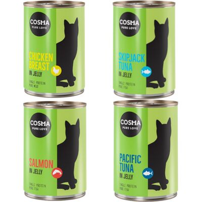 Cosma Original w galarecie, 6 x 400 g - Pakiet mieszany (4 smaki) Cosma Original w galarecie, 6 x 400 g - Pakiet mieszany (4 smaki)