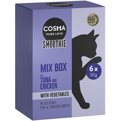 Cosma - Smoothies - 6x50 g - mieszany pakiet - cat treats Cosma - Smoothies - 6x50 g - mieszany pakiet - cat treats
