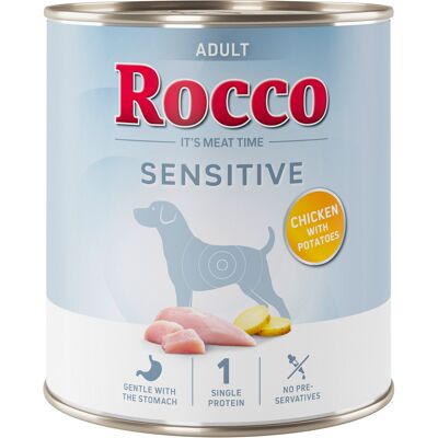 Rocco Sensitive, 6 x 800 g - Nowa receptura: kurczak z ziemniakami Rocco Sensitive, 6 x 800 g - Nowa receptura: kurczak z ziemniakami