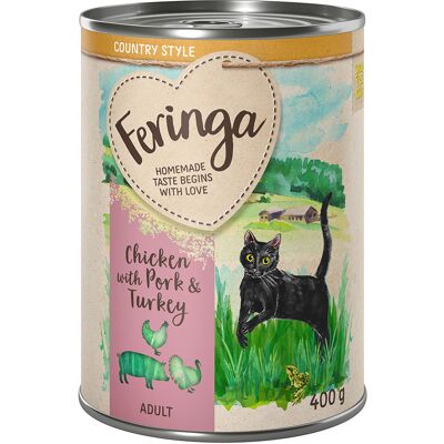 Feringa Country Style Menu, 6 x 400 g - Kurczak, indyk, wieprzowina Feringa Country Style Menu, 6 x 400 g - Kurczak, indyk, wieprzowina