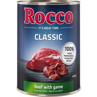 Rocco Classic, 6 x 400 g - Wołowina i dziczyzna Rocco Classic, 6 x 400 g - Wołowina i dziczyzna