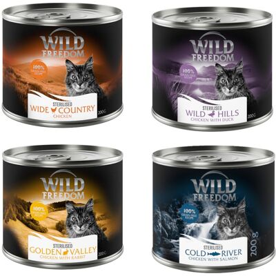 Wild Freedom Sterilised 6 x 200 g - Bez zbóż mokra karma dla kota - Mix Wild Freedom Sterilised 6 x 200 g - Bez zbóż mokra karma dla kota - Mix