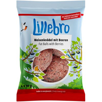 Pokarm dla dzikich ptaków Lillebro - Jagody 20x90g - Karma dla ptaków Pokarm dla dzikich ptaków Lillebro - Jagody 20x90g - Karma dla ptaków