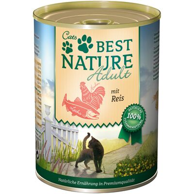 Best Nature Cat Adult, 6 x 400 g - Łosoś, kurczak i ryż Best Nature Cat Adult, 6 x 400 g - Łosoś, kurczak i ryż