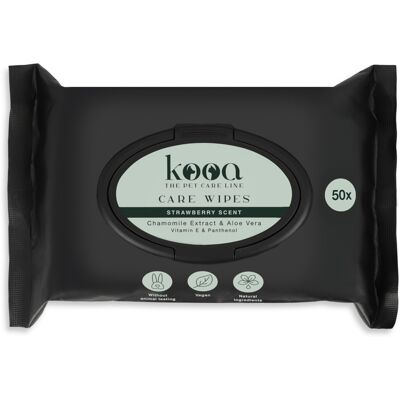 kooa Care Wipes, chusteczki pielęgnacyjne - Zapach truskawki, 50 szt. kooa Care Wipes, chusteczki pielęgnacyjne - Zapach truskawki, 50 szt.