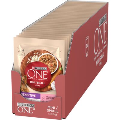 PURINA One Mini/Small Sensitive Łosoś i ryż - Mokra karma dla psów - 85 g PURINA One Mini/Small Sensitive Łosoś i ryż - Mokra karma dla psów - 85 g