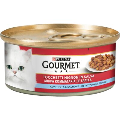 Gourmet Czerwone Tocchetti Łosoś Pstrąg Karma dla Kota - 195g Gourmet Czerwone Tocchetti Łosoś Pstrąg Karma dla Kota - 195g