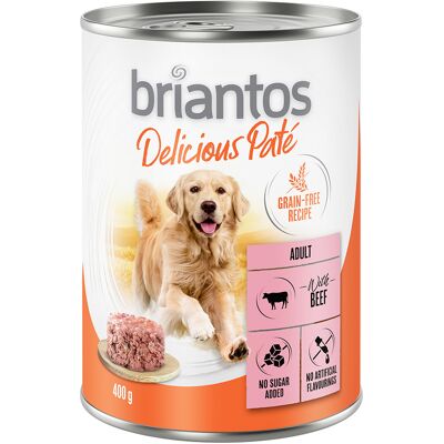 Briantos Delicious Paté, 6 x 400 g - Wołowina Briantos Delicious Paté, 6 x 400 g - Wołowina