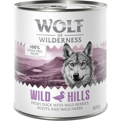 Wolf of Wilderness Monoprotein Adult, 6 x 800 g - Wild Hills, kaczka Wolf of Wilderness Monoprotein Adult, 6 x 800 g - Wild Hills, kaczka