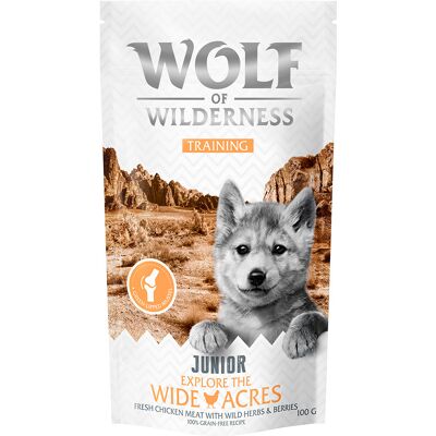 Przysmaki dla psów Wolf of Wilderness - Explore, Junior Kurczak, 2x100g Przysmaki dla psów Wolf of Wilderness - Explore, Junior Kurczak, 2x100g