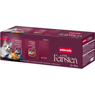 Animonda Vom Feinsten Adult, w galarecie, 12 x 85 g - Pakiet mieszany (2 smaki) Animonda Vom Feinsten Adult, w galarecie, 12 x 85 g - Pakiet mieszany (2 smaki)
