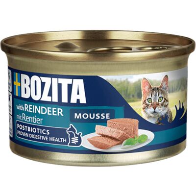 Bozita Mousse Postbiotics, 12 x 85 g - Renifer Bozita Mousse Postbiotics, 12 x 85 g - Renifer