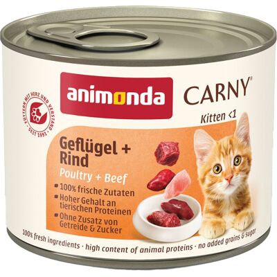 Animonda Carny Kitten Drób i Wołowina - Karma dla Kotów Animonda Carny Kitten Drób i Wołowina - Karma dla Kotów