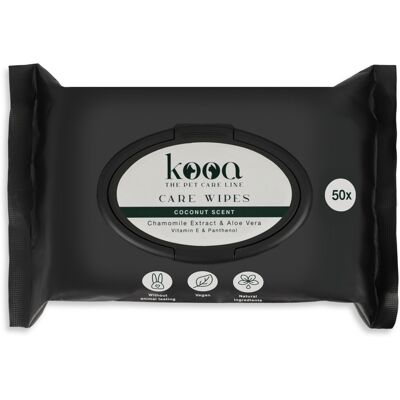 kooa Care Wipes, chusteczki pielęgnacyjne - Zapach kokosa, 50 szt. kooa Care Wipes, chusteczki pielęgnacyjne - Zapach kokosa, 50 szt.
